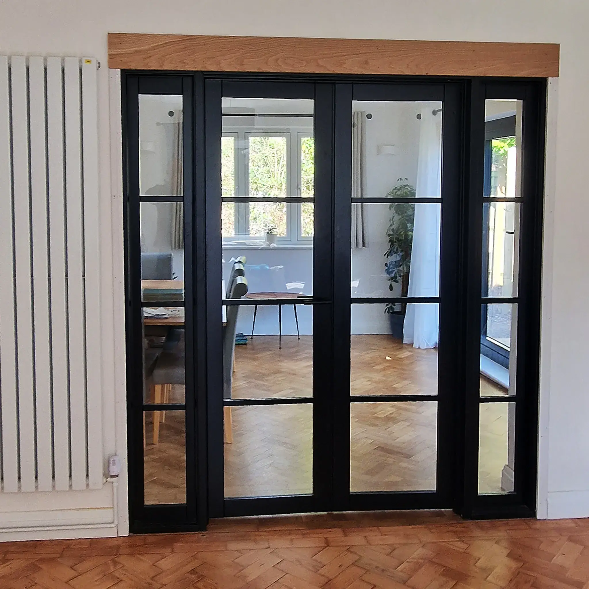 Completed three-panel glazed door installation — Redhill, Surrey